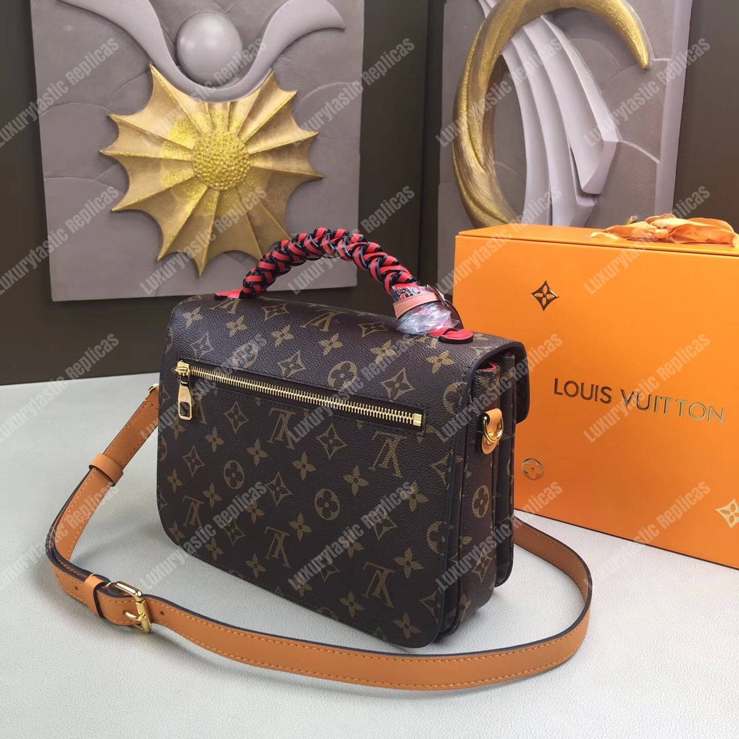 LV Pochette Metis Monogram Coquelicot Red