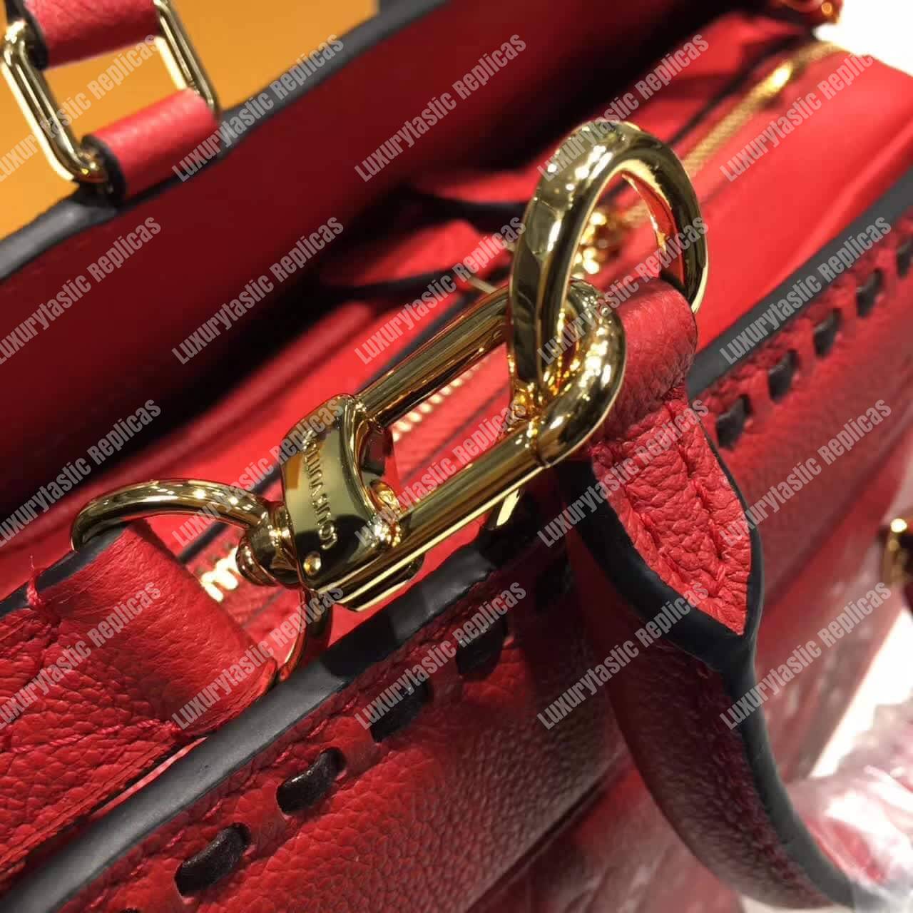 LV Vosges MM Bag Monogram Empreinte Leather Cerise
