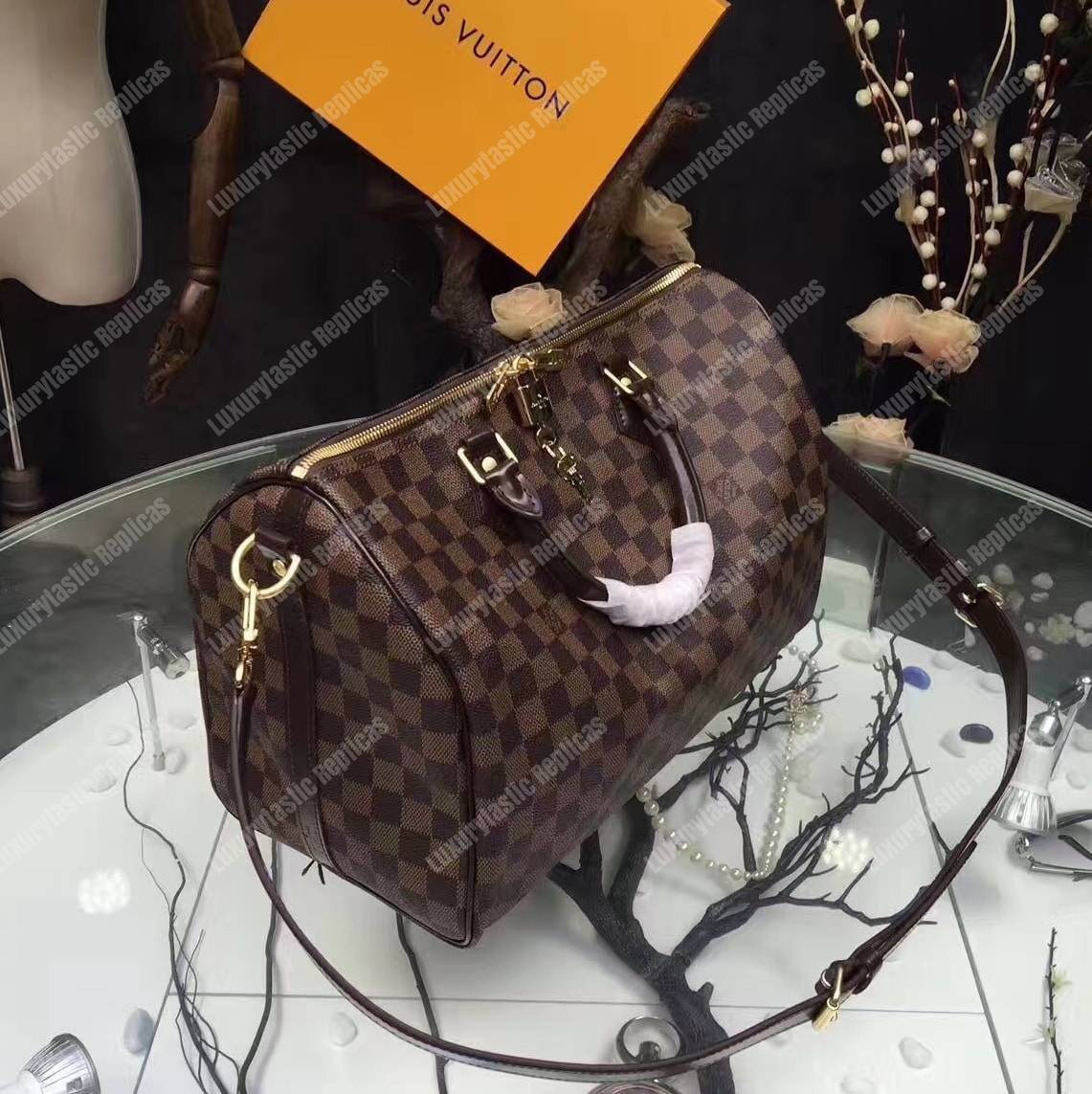 LV Speedy Bandouliere 35 Damier Ebene