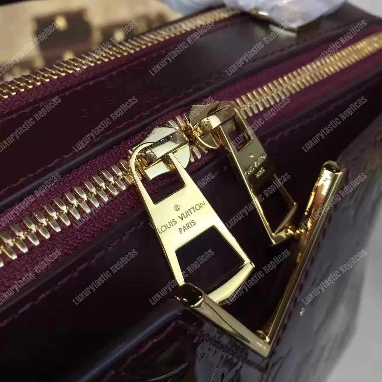 LV Melrose Monogram Vernis Amarante