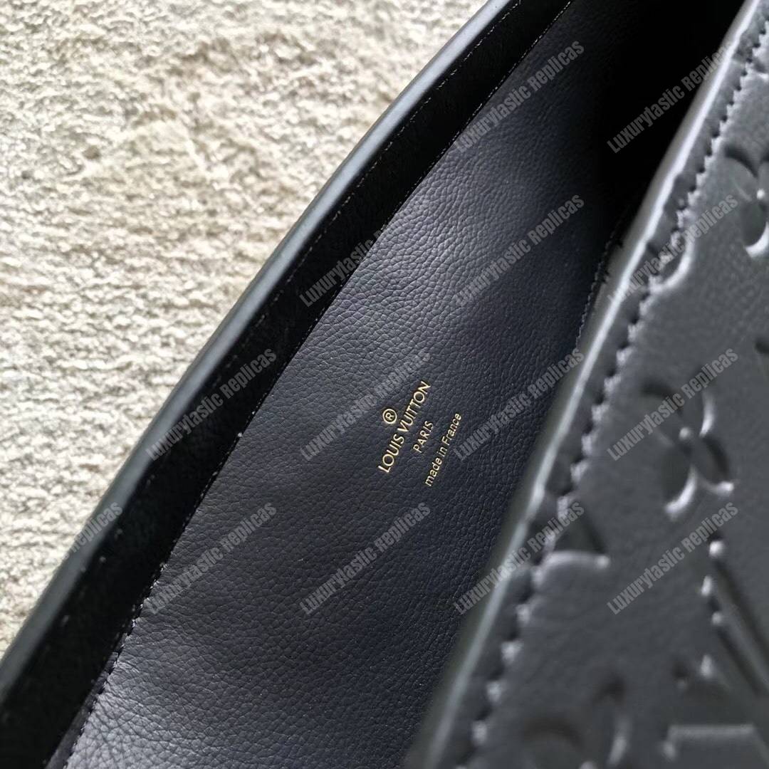 LV Melie Designer Monogram Leather Noir