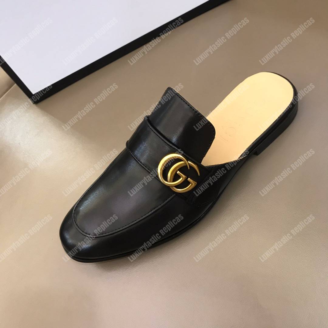 G*u*i leather slipper black