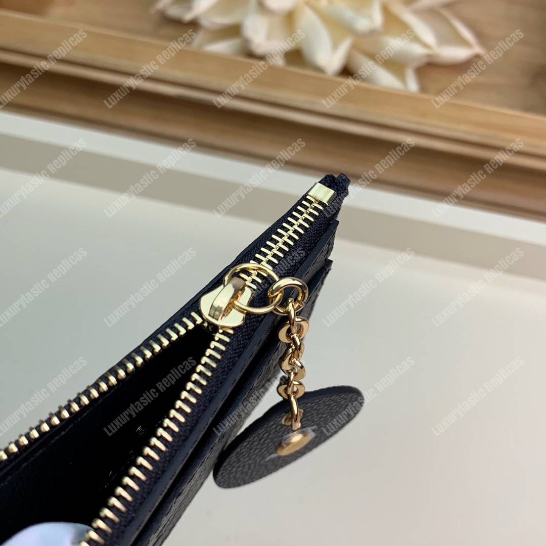 LV Zipped Card Holder Monogram Navy Purple