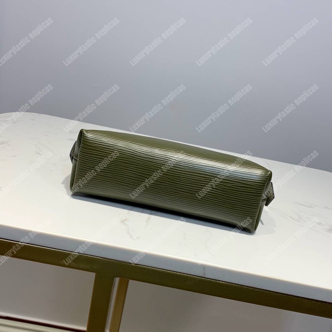 LV Cosmetic Pouch PM Epi Leather Borneo Green