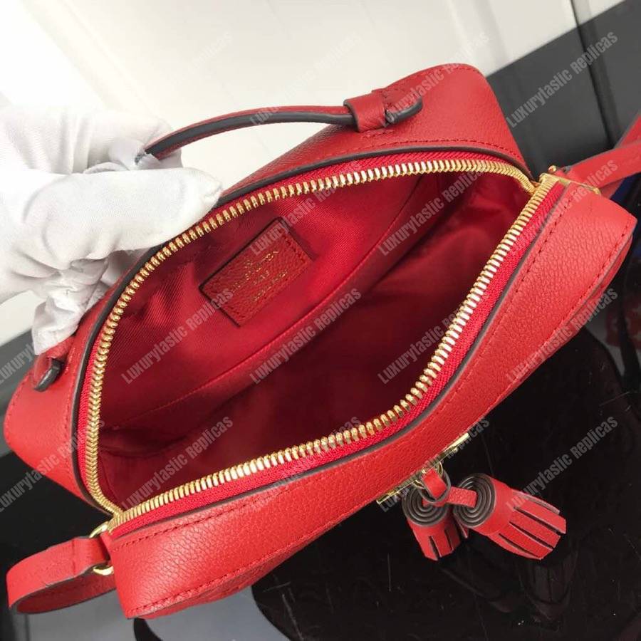 LV Saintonge Monogram Empreinte Leather Scarlet