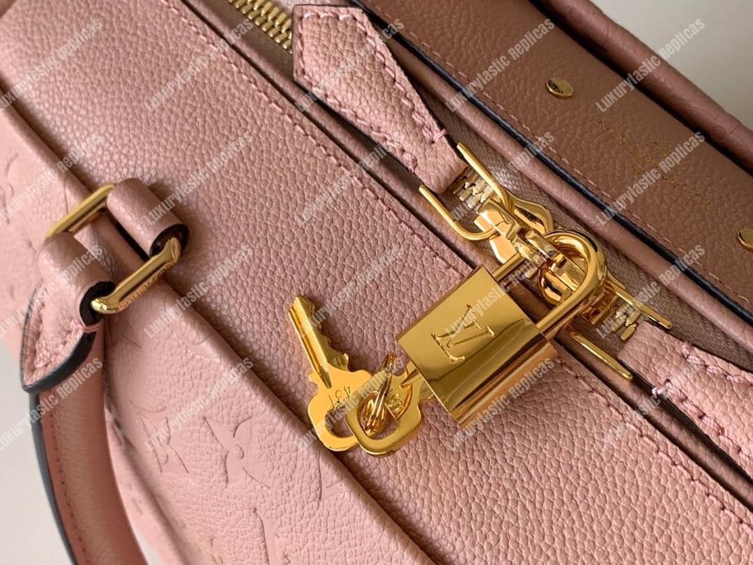LV Speedy Bandouliere 25 Monogram Empreinte Leather Rose Poudre