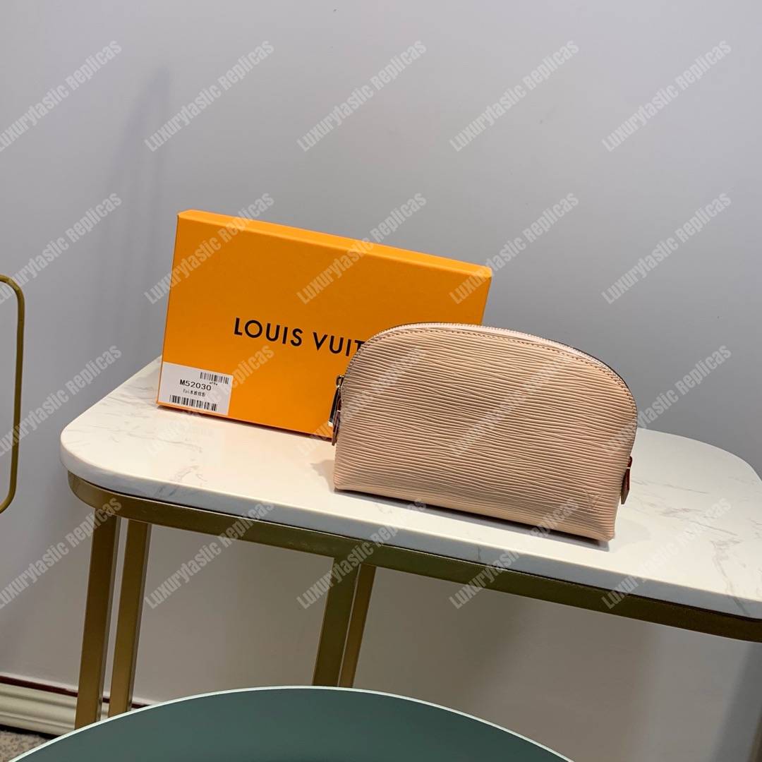 LV Cosmetic Pouch PM Epi Leather Vanilla