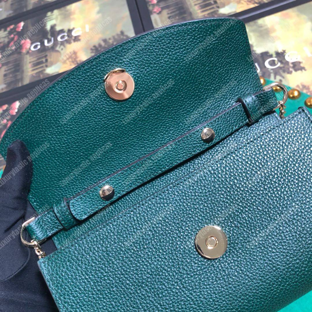 G*u*i zumi dark green smooth leather mini bag
