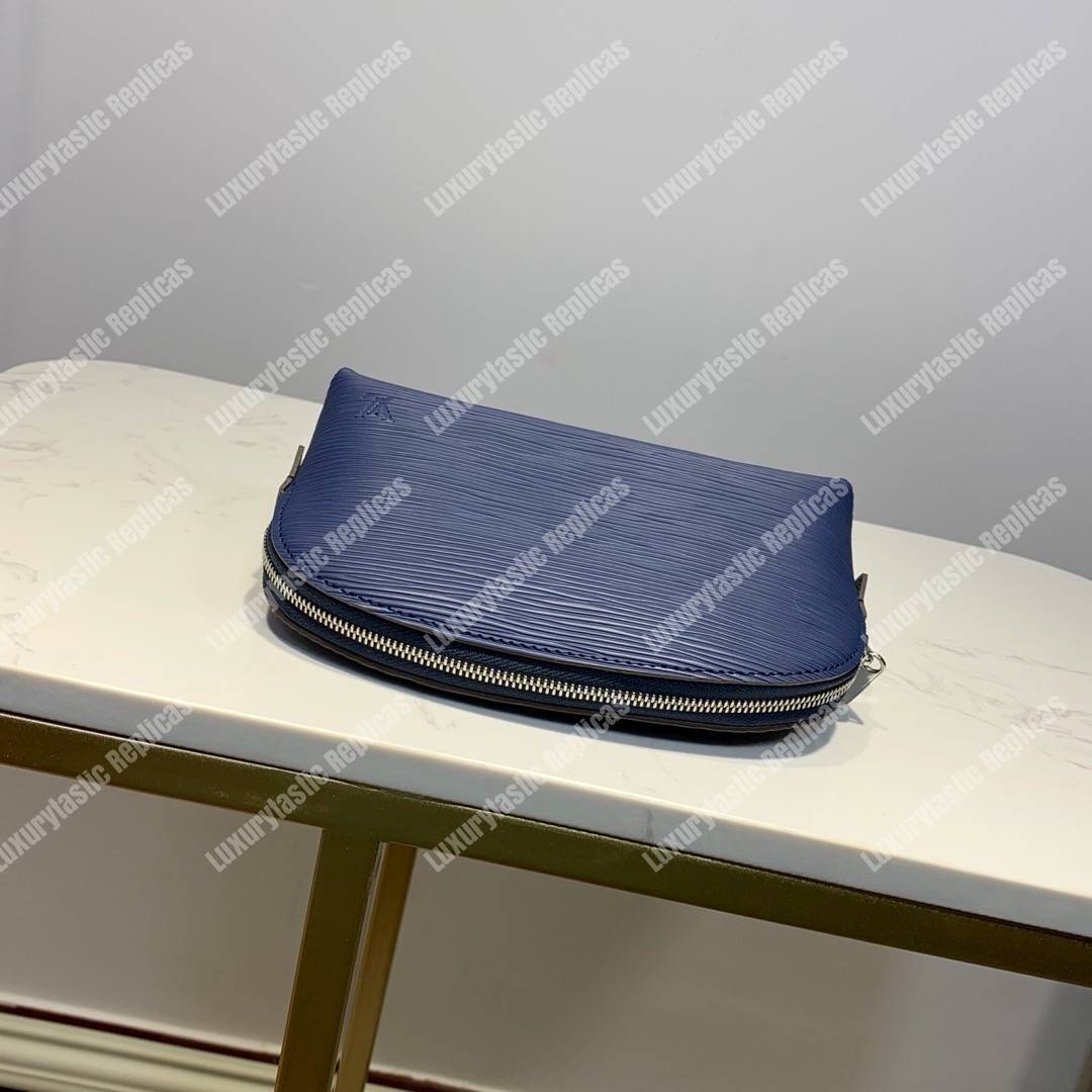 LV Cosmetic Pouch PM Epi Leather Indigo