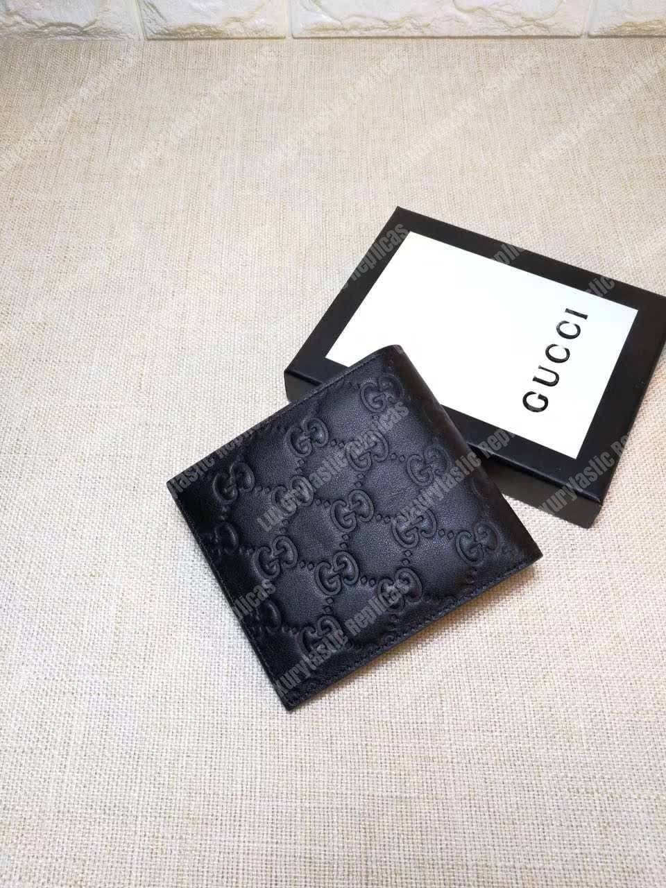 G*u*i G*u*issima web bi-fold wallet black