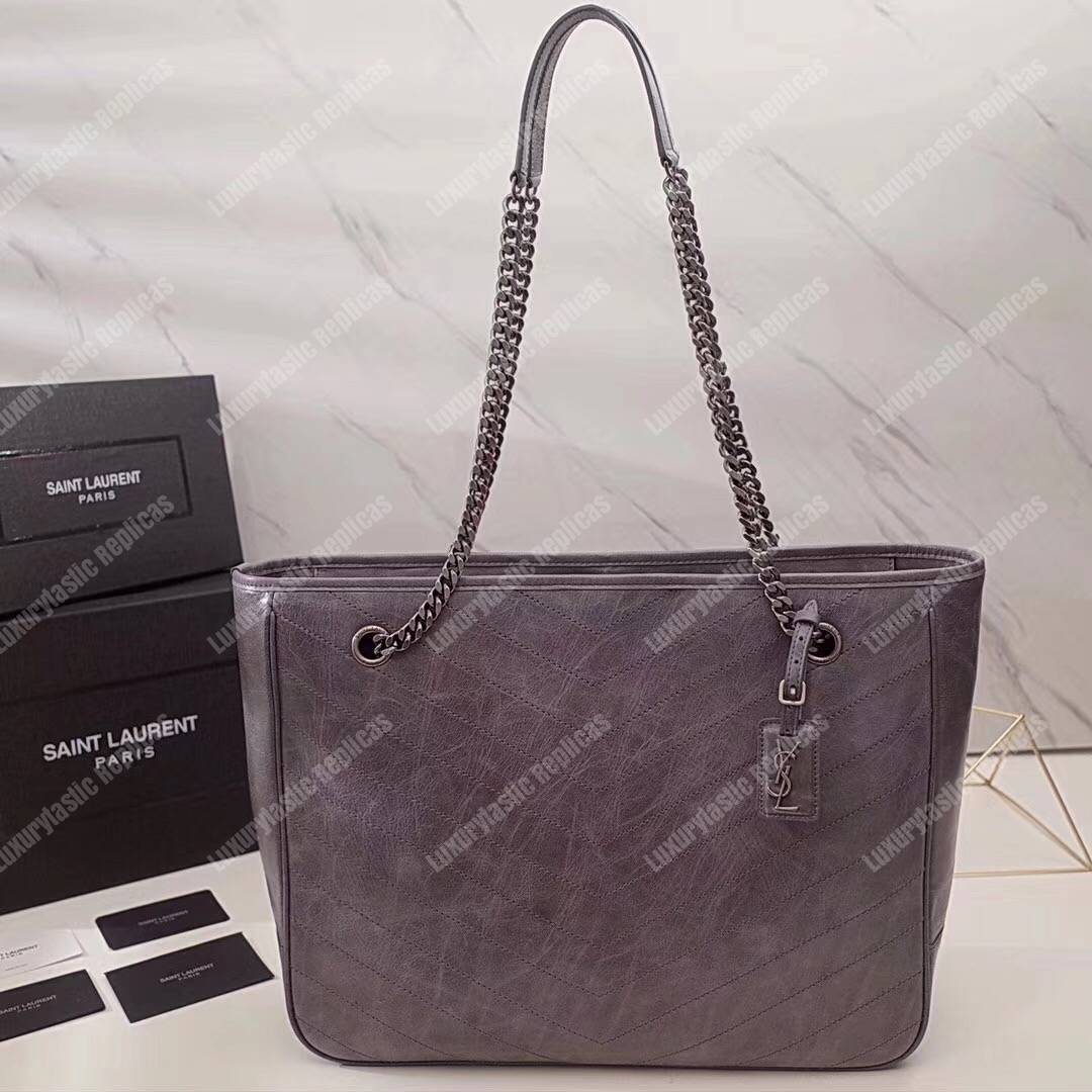 Saint Laurent Large Niki Shopping Bag Earth Grey