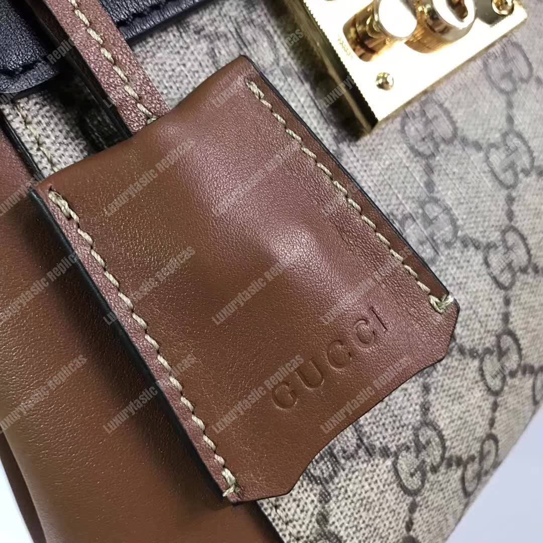 G*u*i padlock gg sup*e backpack beige/ebony