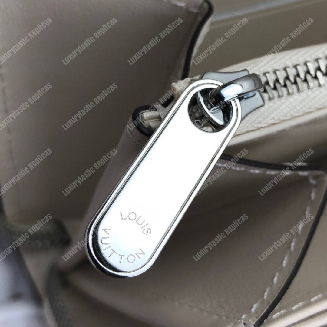 LV Zippy Wallet Mahina Leather Ivory