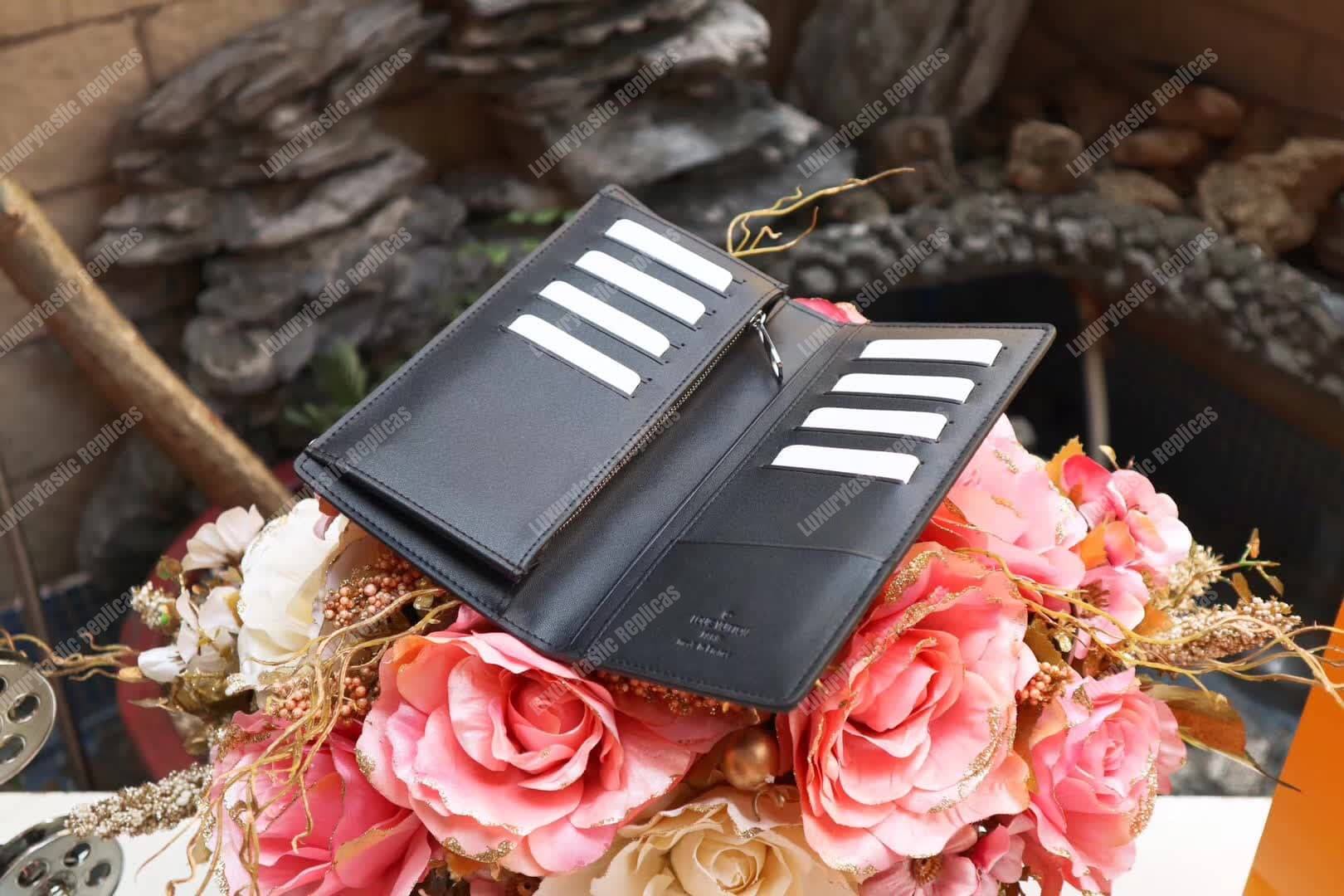 LV Brazza Wallet Vertical Damier Infini Leather Astral