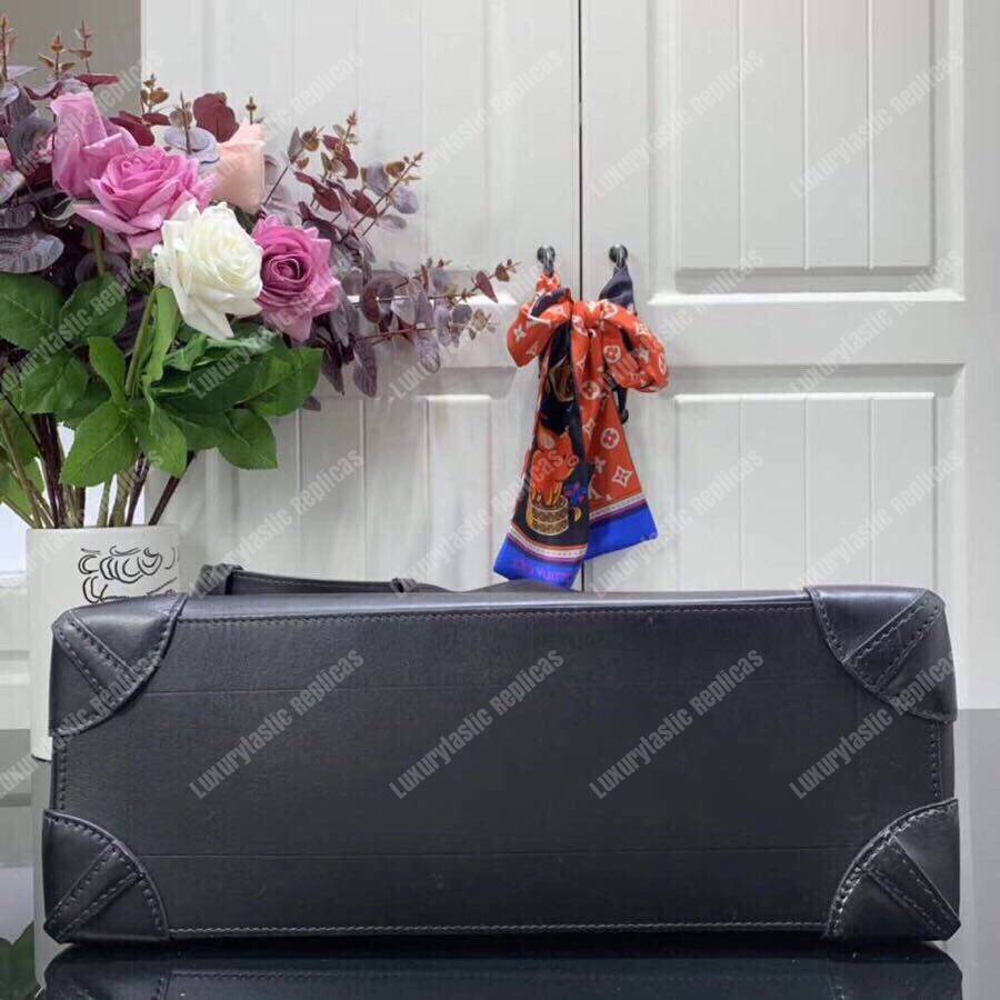 LV Steamer PM Taiga Leather Monogram Brown