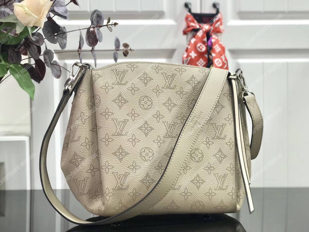 LV Babylone Chain BB Mahina Galet Gray Braided Handle
