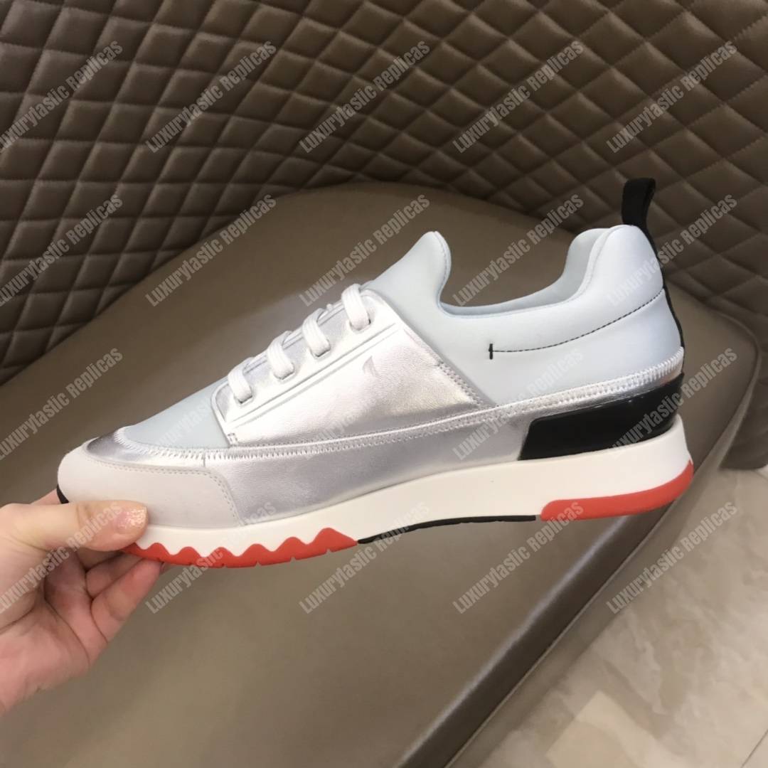 H**mes stadium sneaker silver