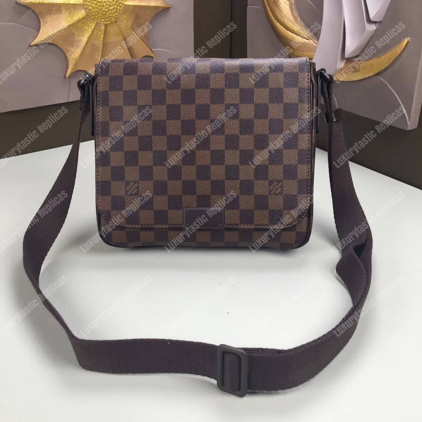 LV District PM Messenger Bag Damier Ebene Canvas