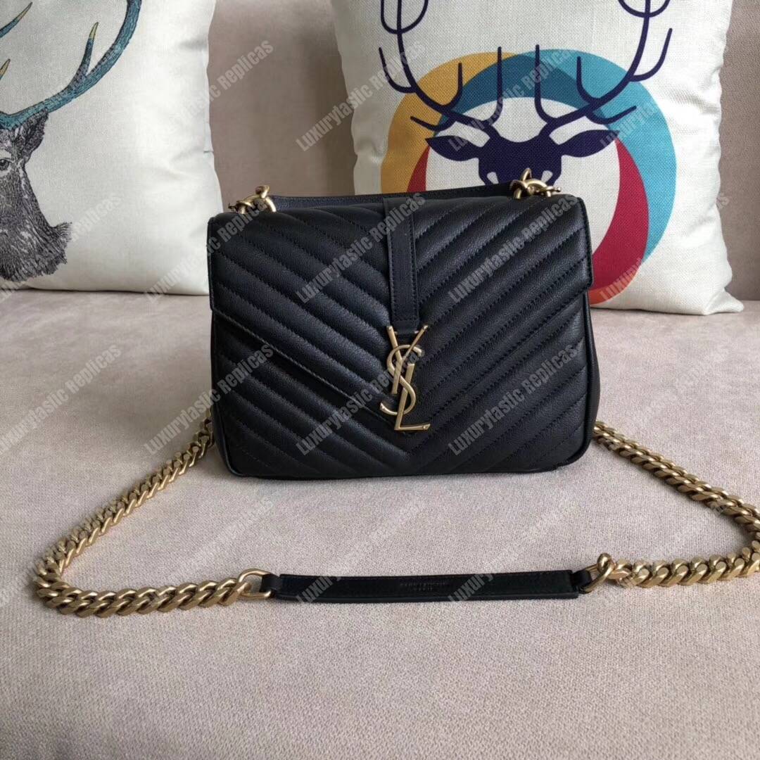 Saint Laurent Medium College Bag In Black
