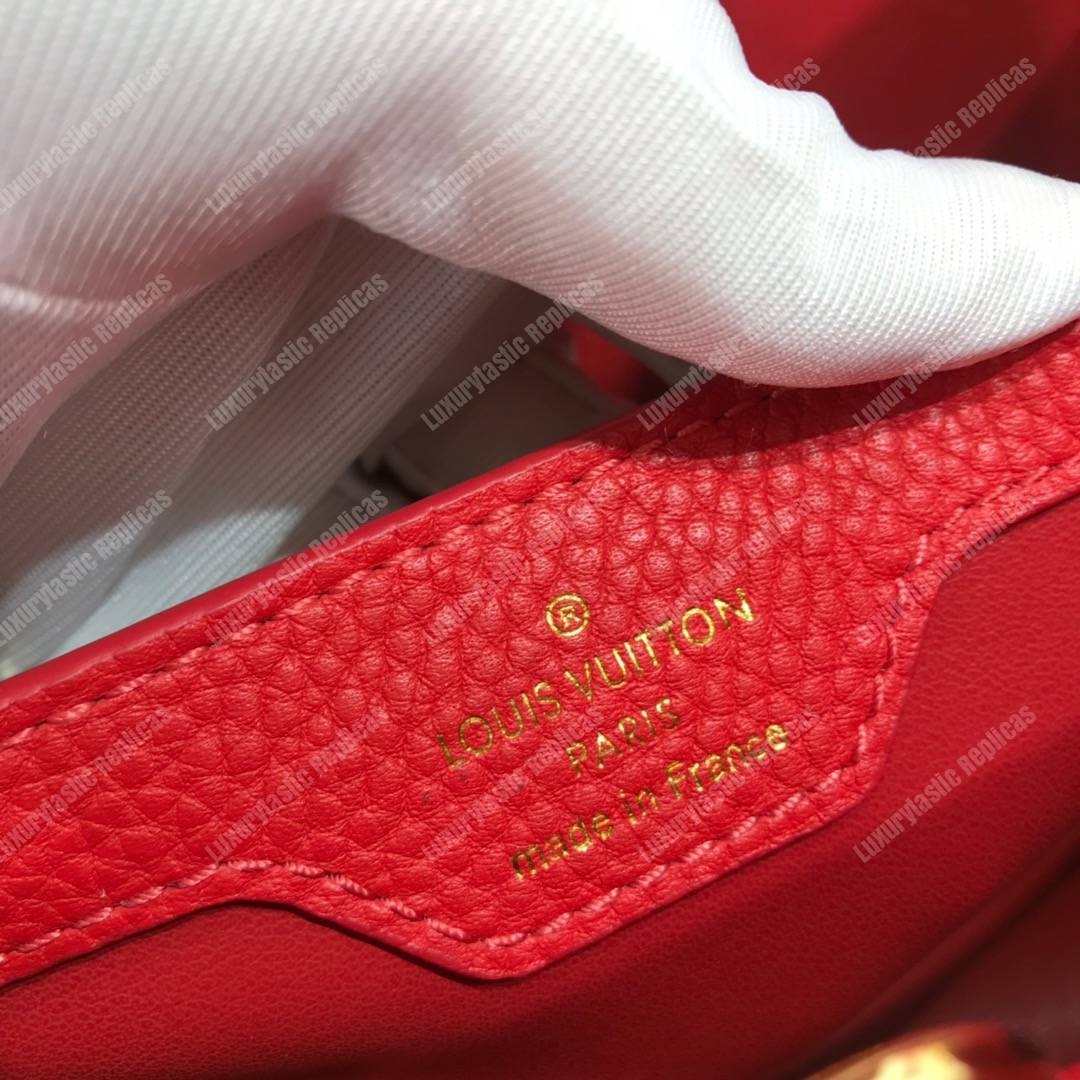 LV Capucines BB Taurillon Python Rouge