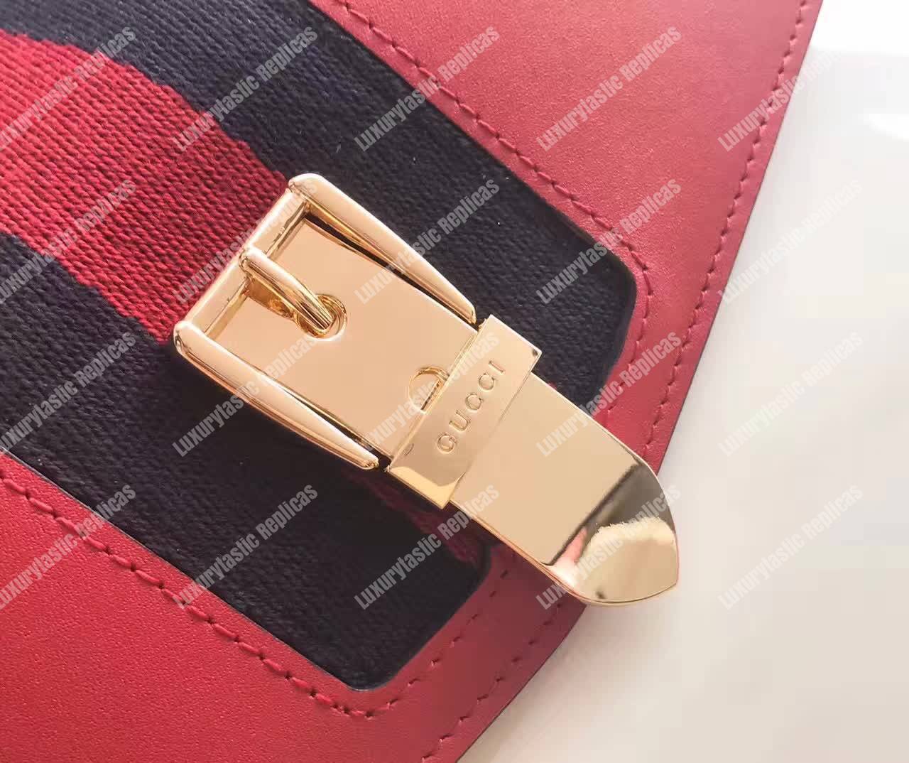 G*u*i sylvie leather continental wallet hibiscus red