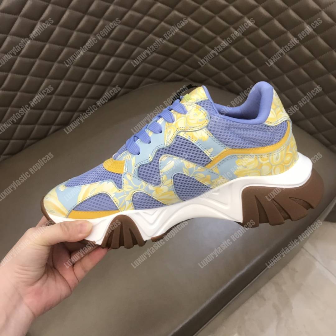 Versace Squalo Sneakers Blue/Flower Print
