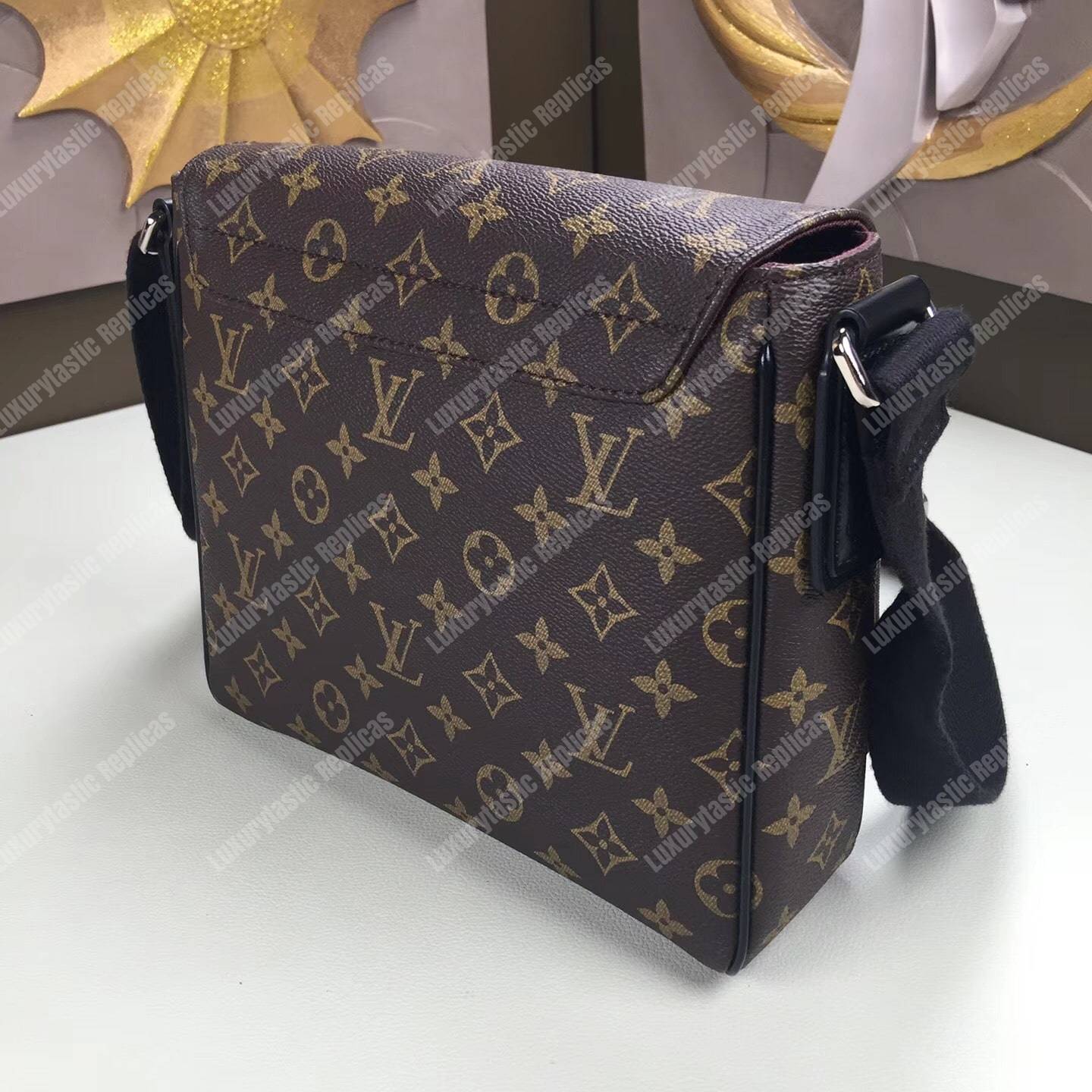 LV District PM Messenger Bag Monogram Macassar Canvas