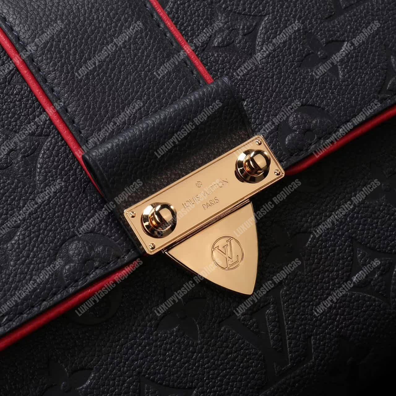 LV Saint Sulpice PM Monogram Empreinte Leather Marine Rouge