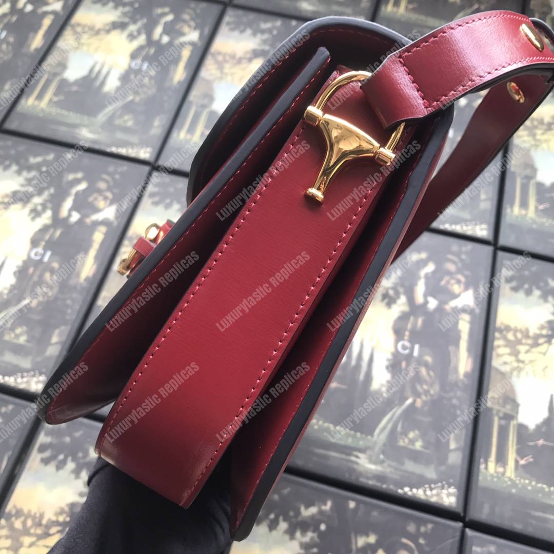 G*u*i 1955 horsebit shoulder bag red