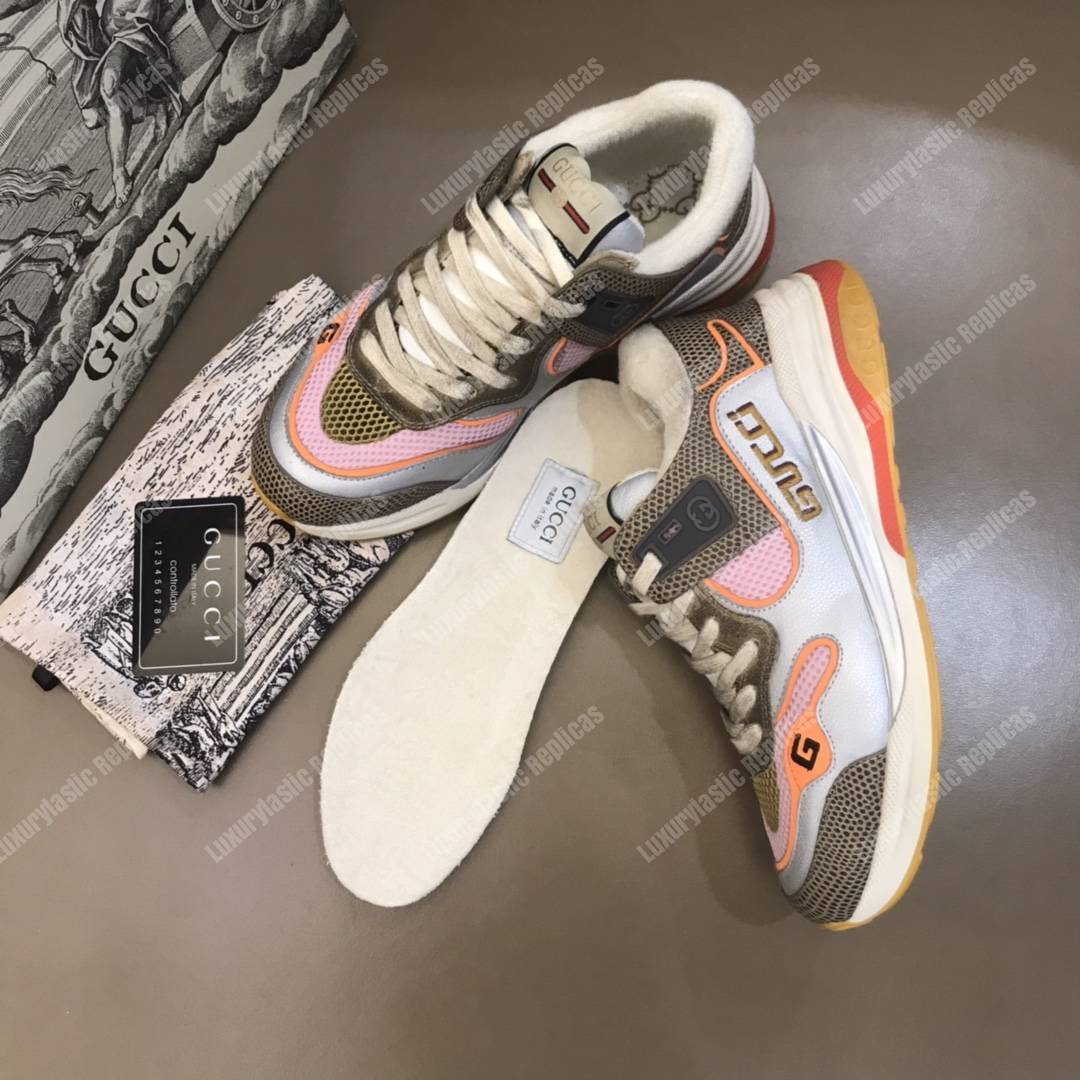 G*u*i ultrapace sneaker grey tejus printed leather