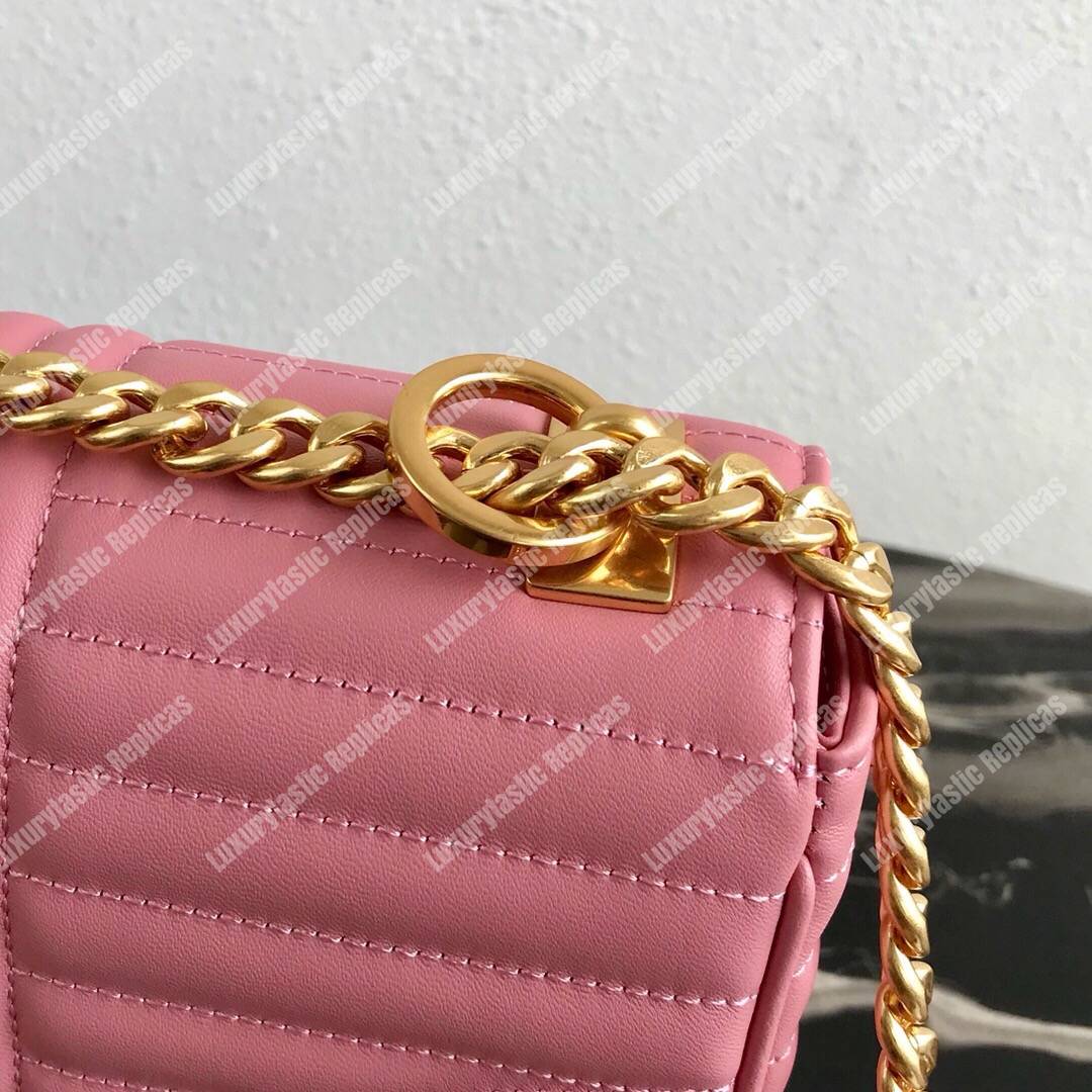 Pra*a diagramme medium leather bag pink