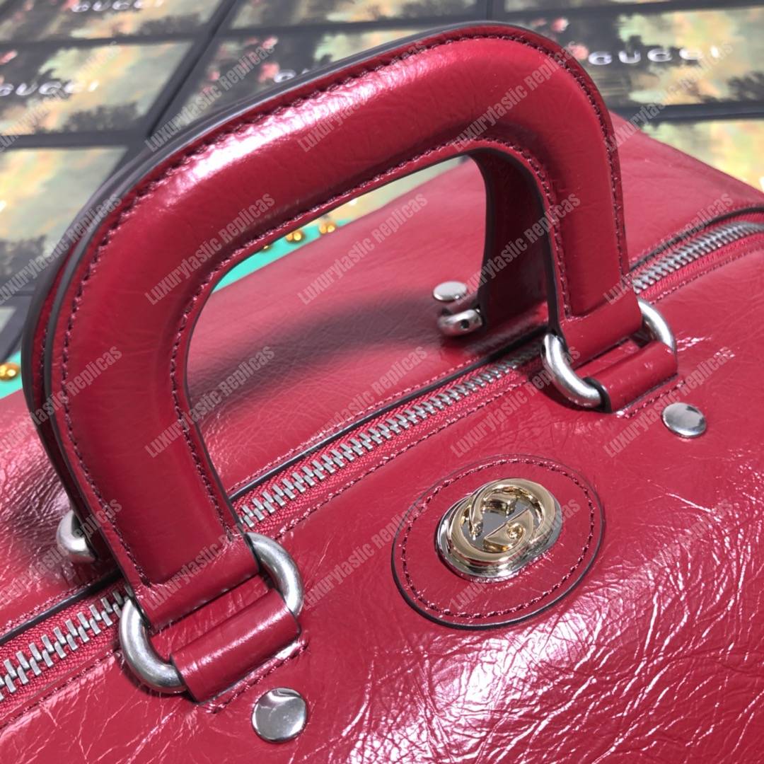 G*u*i soft leather backpack red