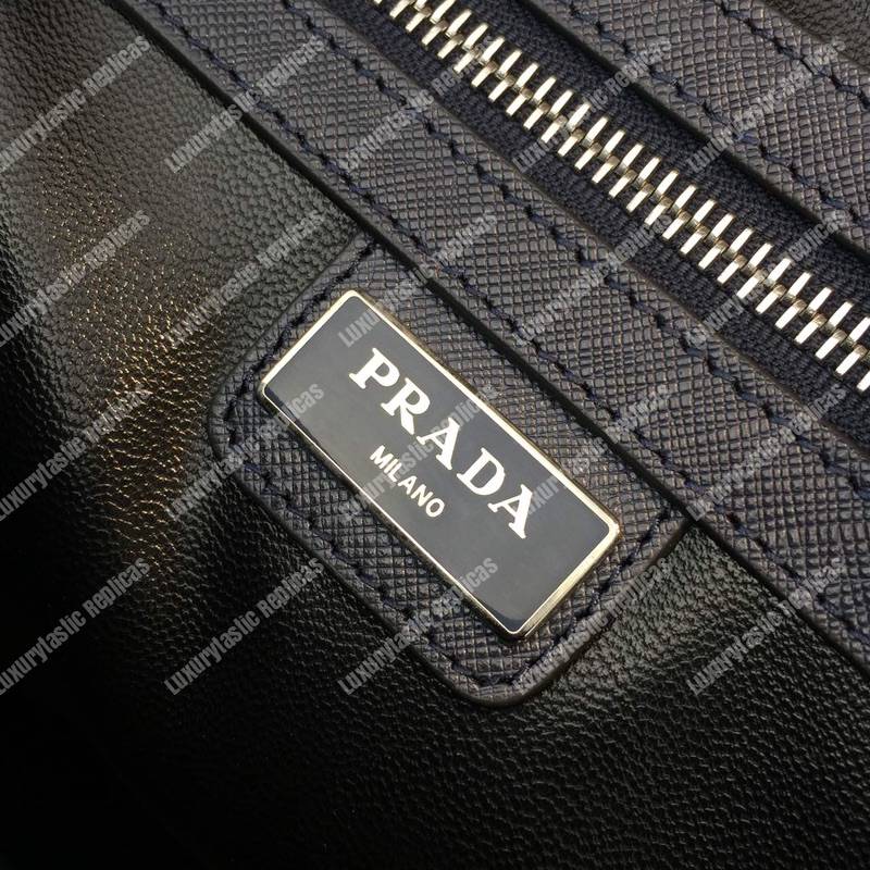 Pra*a leather briefcase black