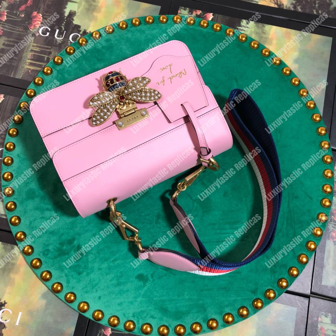 G*u*i queen margaret leather bag pink