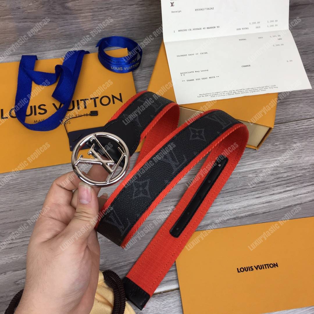 LV Circle 40mm Belt Red