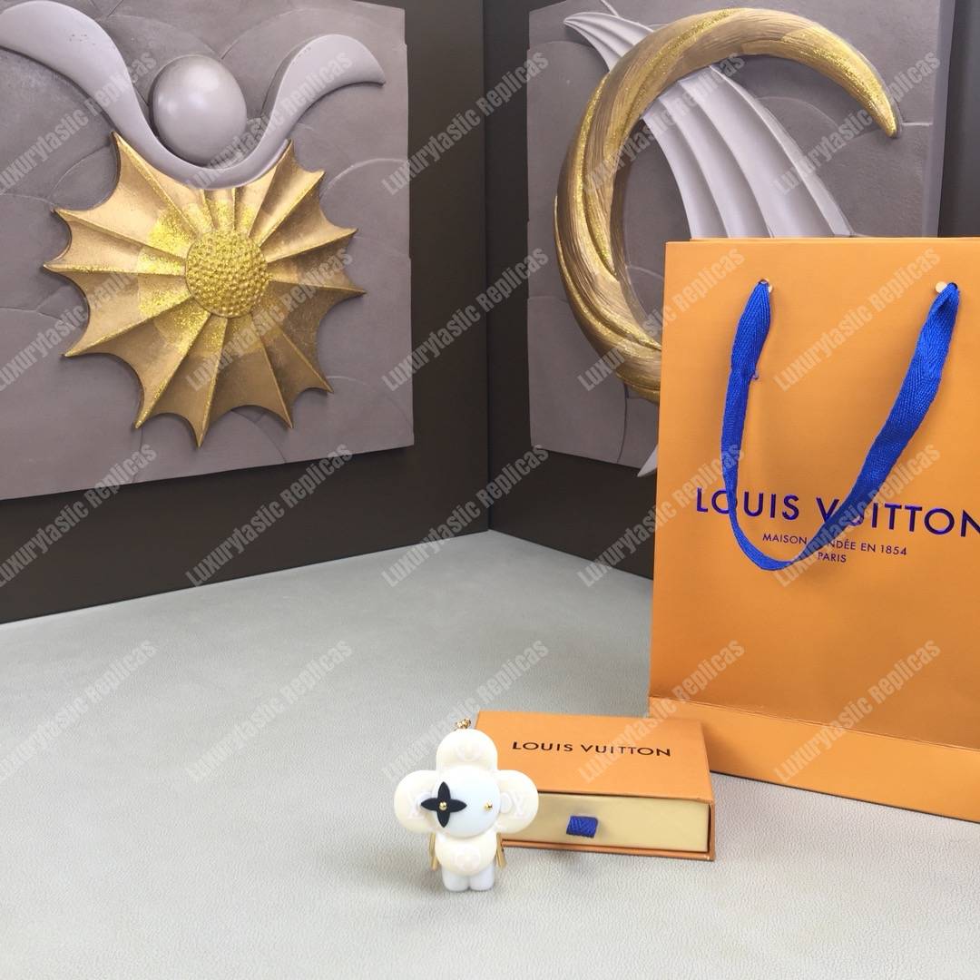 LV Vivienne Monogram Giant Bag Charm and Key Holder White