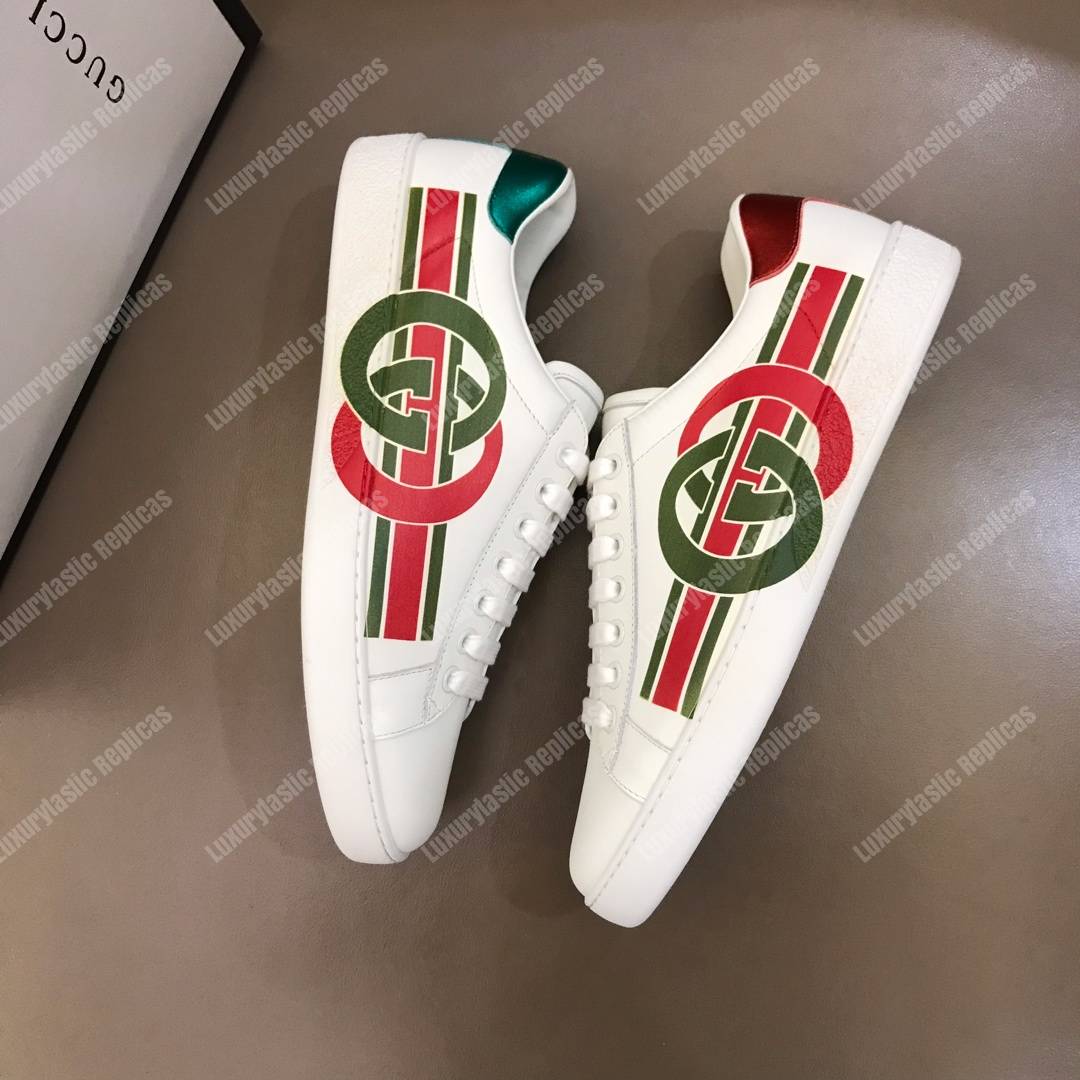 G*u*i ace sneaker with interlocking g white