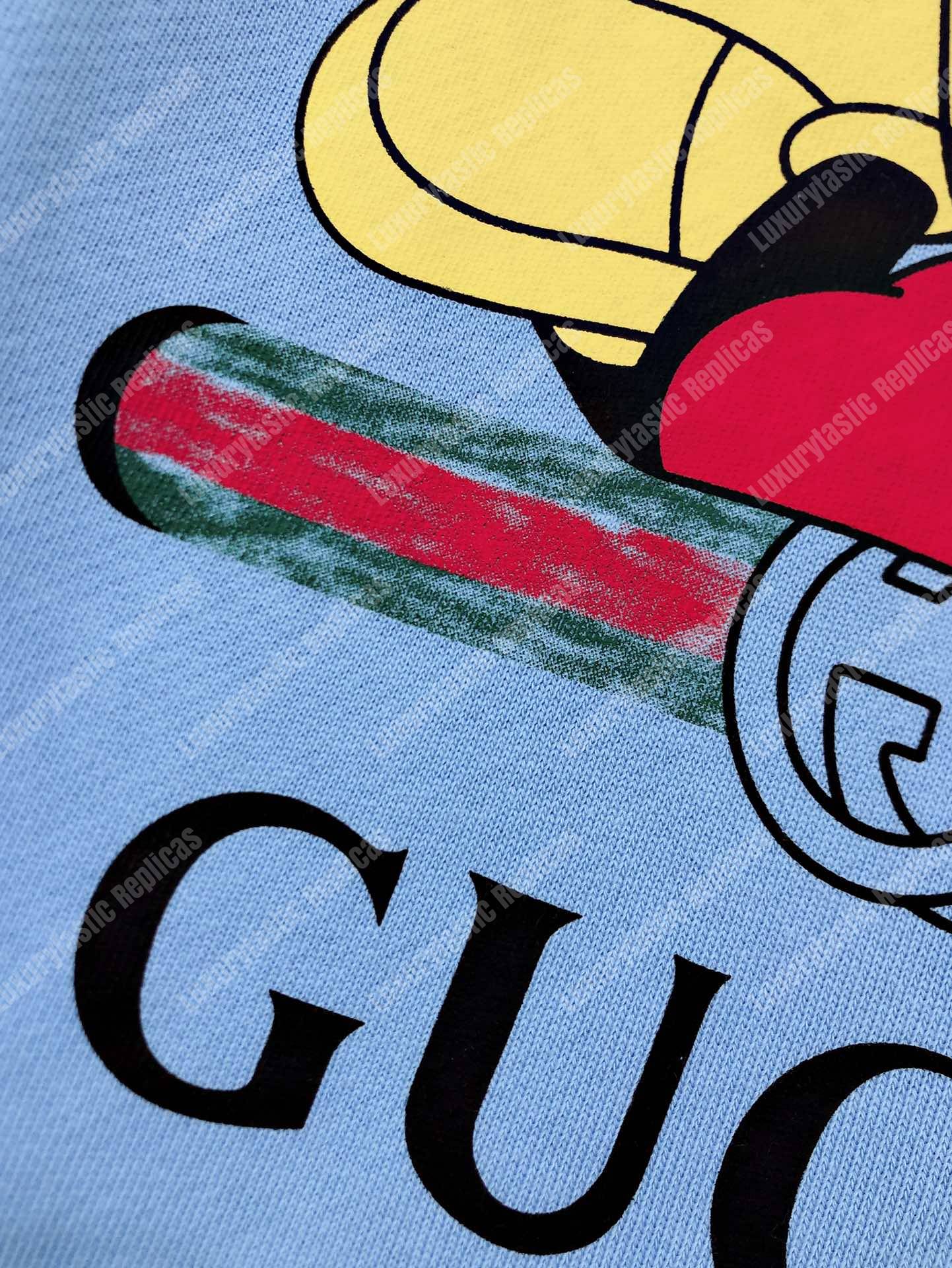 G*u*i disney x G*u*i oversize sweatshirt light blue