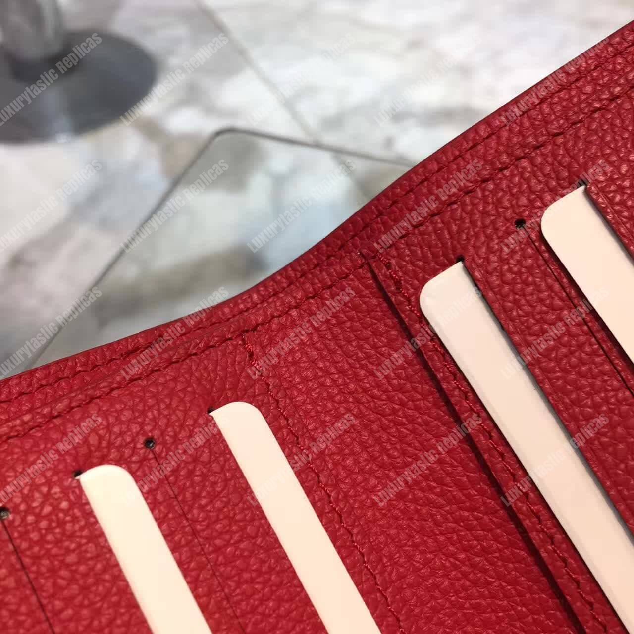 LV LockMe II Compact Wallet Taurillon Leather Rubis