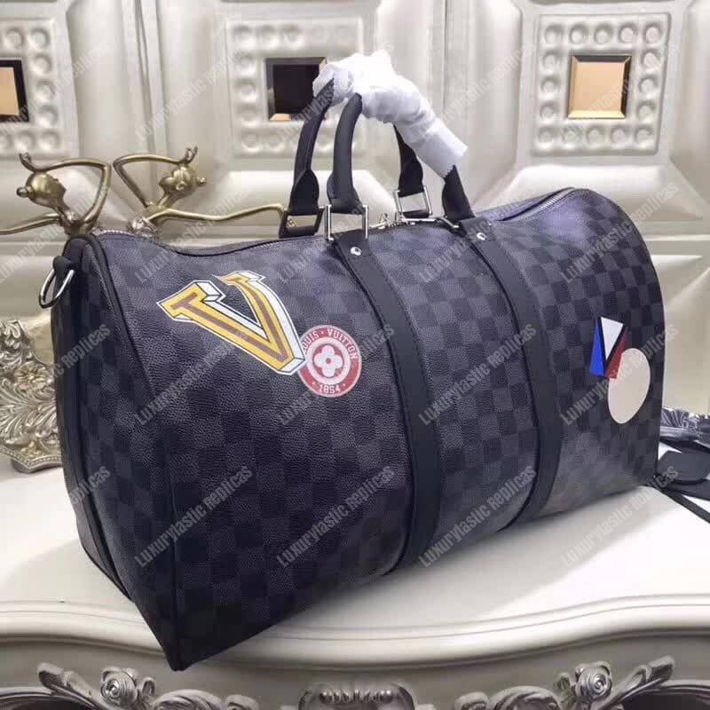 LV Keepall Bandouliere 45 Bag Damier Graphite Canvas LV League