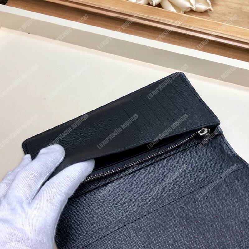 LV Brazza Wallet Epi Leather Noir