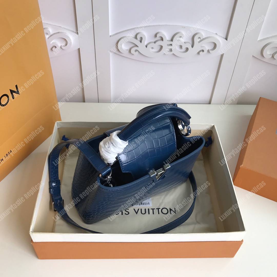 LV Capucines BB Crocodilien Brillant Ocean Blue