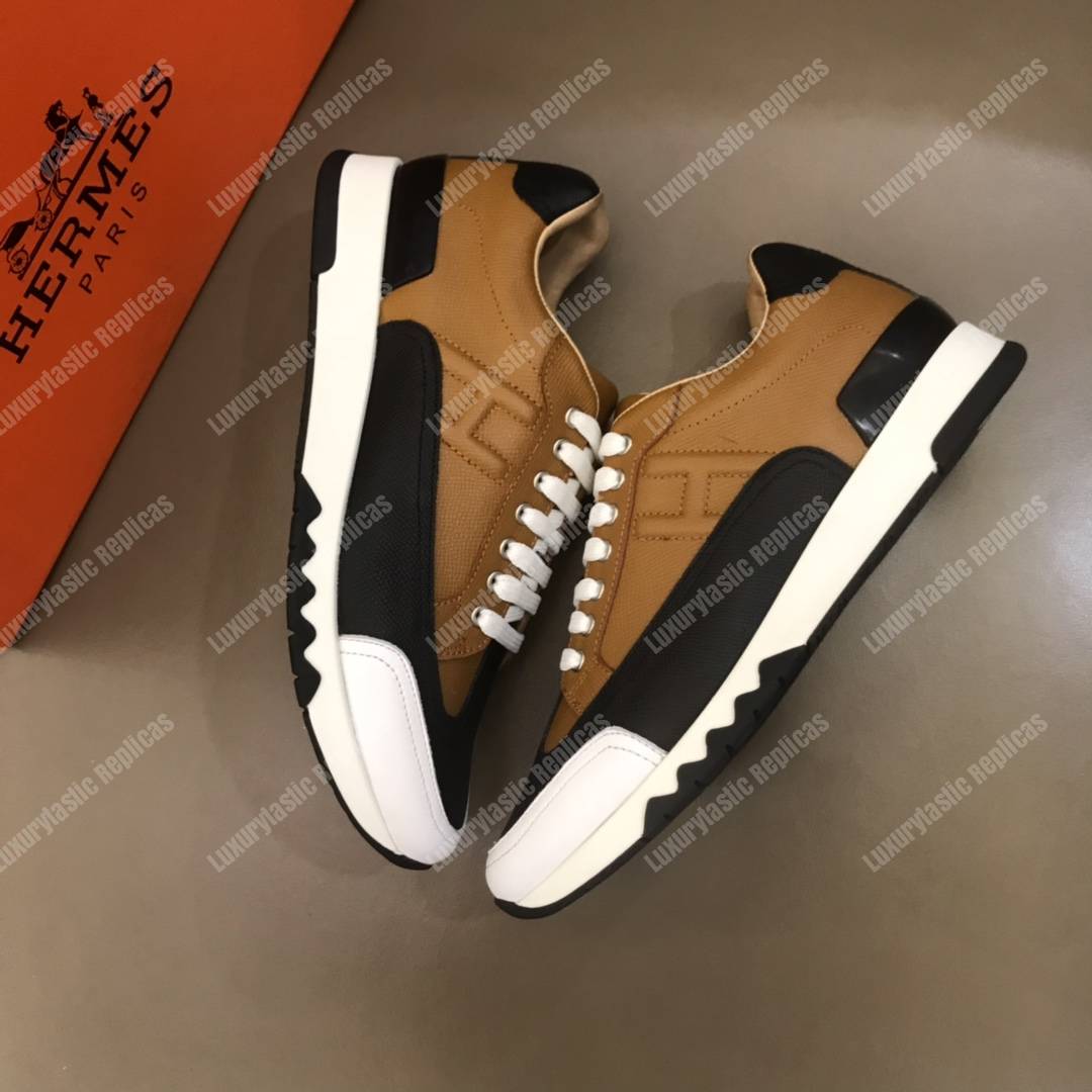 H**mes trail sneaker brown/navy blue
