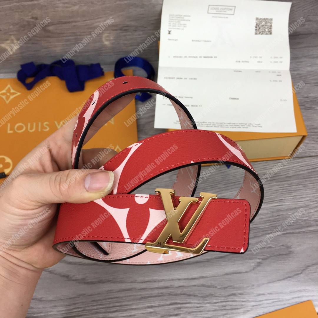 LV Iconic 30mm Reversible Belt Rouge