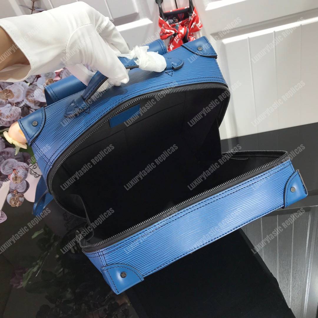 LV Soft Trunk Backpack PM Epi Leather Blue