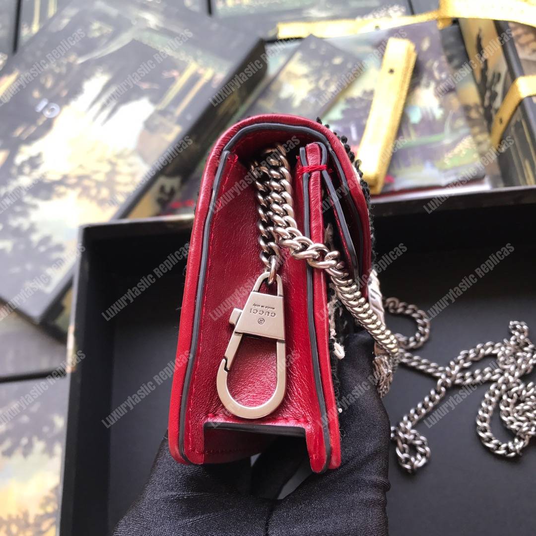 G*u*i dinoysus super mini bag white tweed