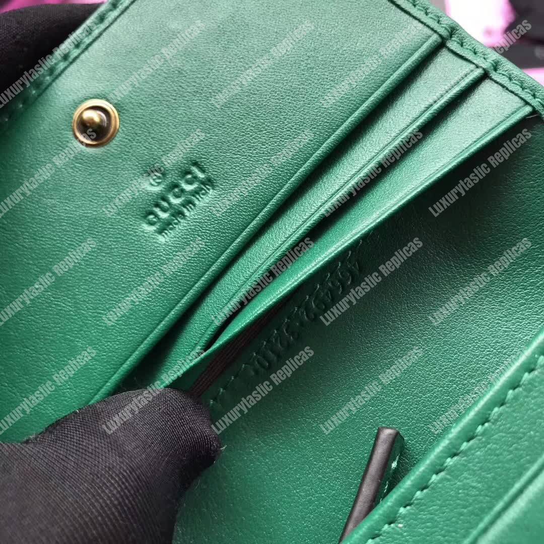G*u*i gg marmont card case velvet emerald green