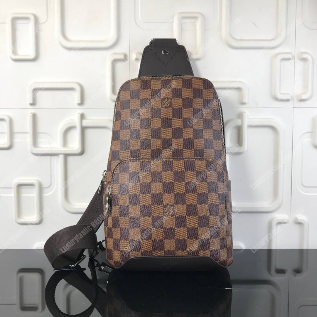 LV Avenue Sling Bag Damier Graphite Brown