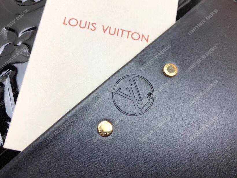LV Boite Chapeau Souple Monogram Vernis Leather Noir