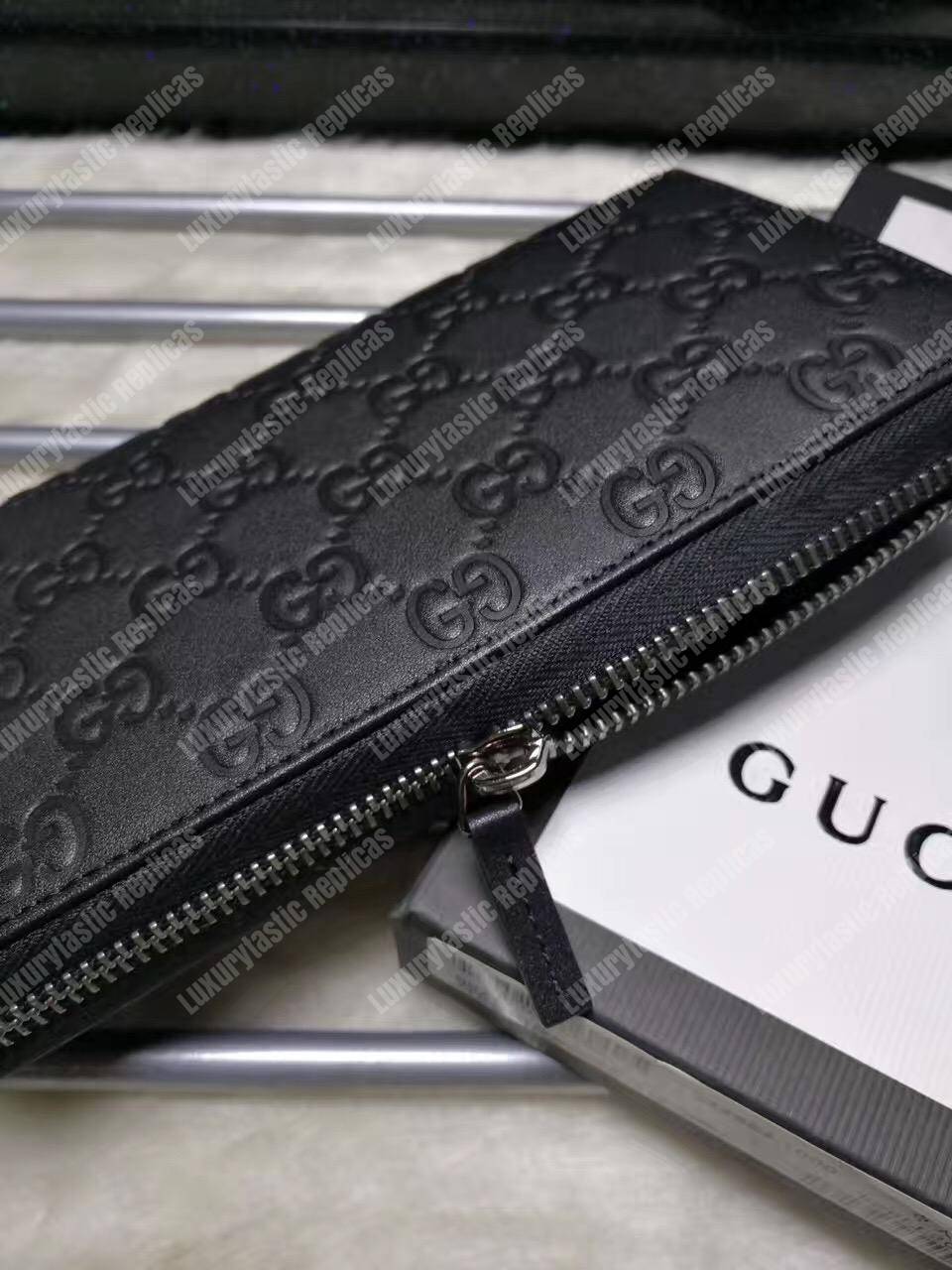 G*u*i gg G*u*issima signature zip around wallet black